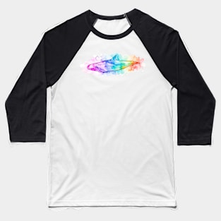 False Killer Whale rainbow watercolour Baseball T-Shirt